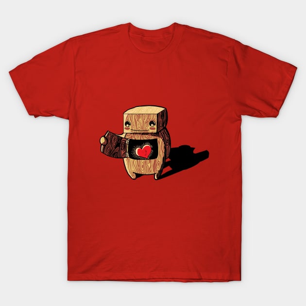 My wooden robot T-Shirt by SmannaTales
